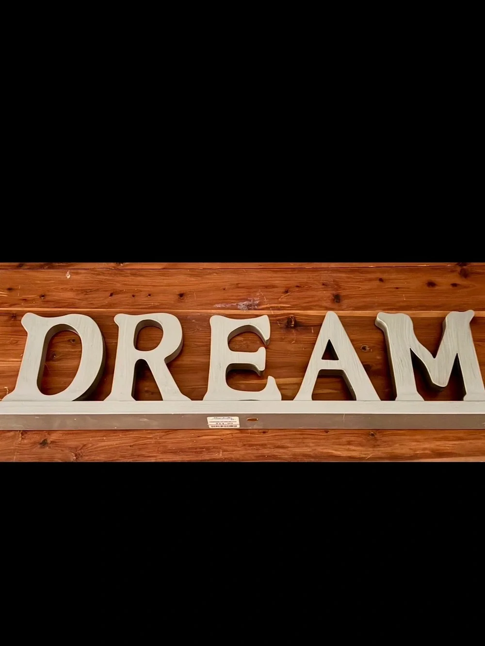 NWT. Silver stand up “DREAM” sign. home decor / artwork.